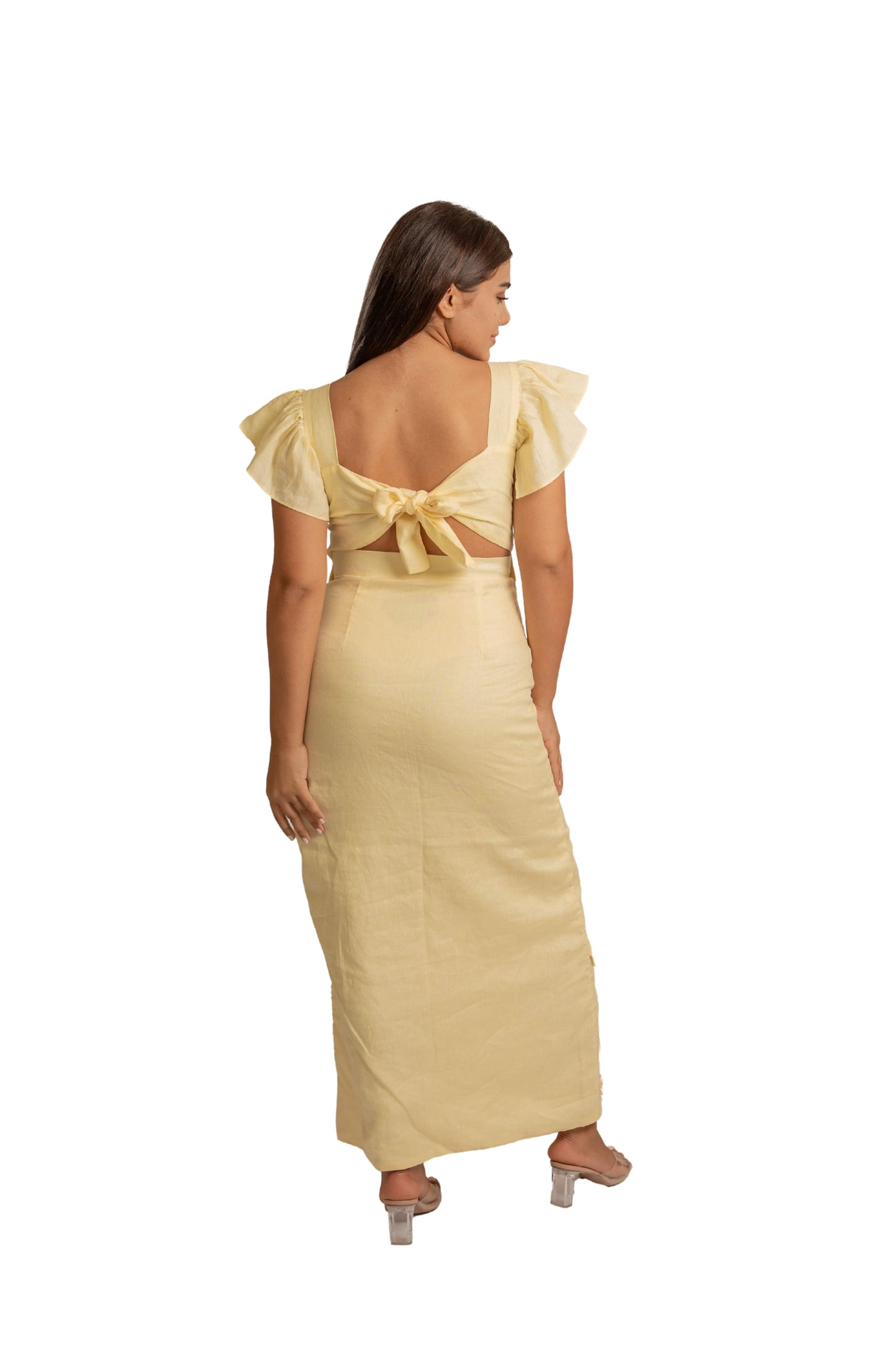 Blossom Yellow Linen Co-Ord Set