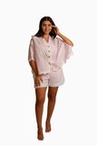 LUNA PINK AND WHITE STRIPED CO-ORD SET