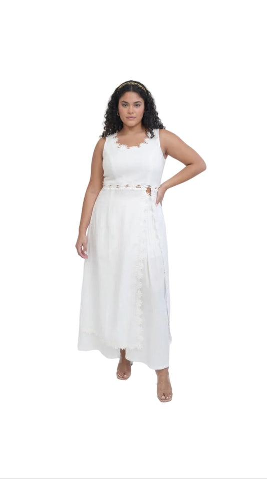 Margot White Linen Top