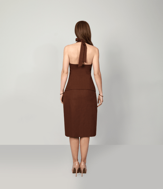 VERONICA BROWN SKIRT