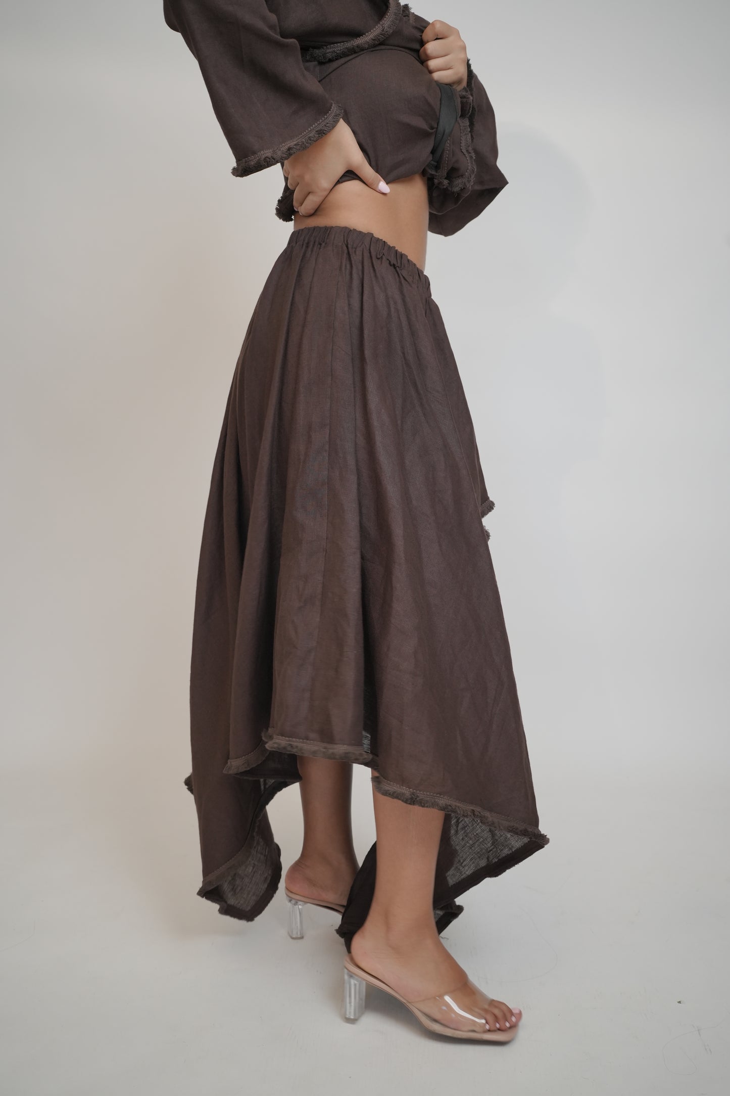 Espresso Asymmetrical Brown Skirt