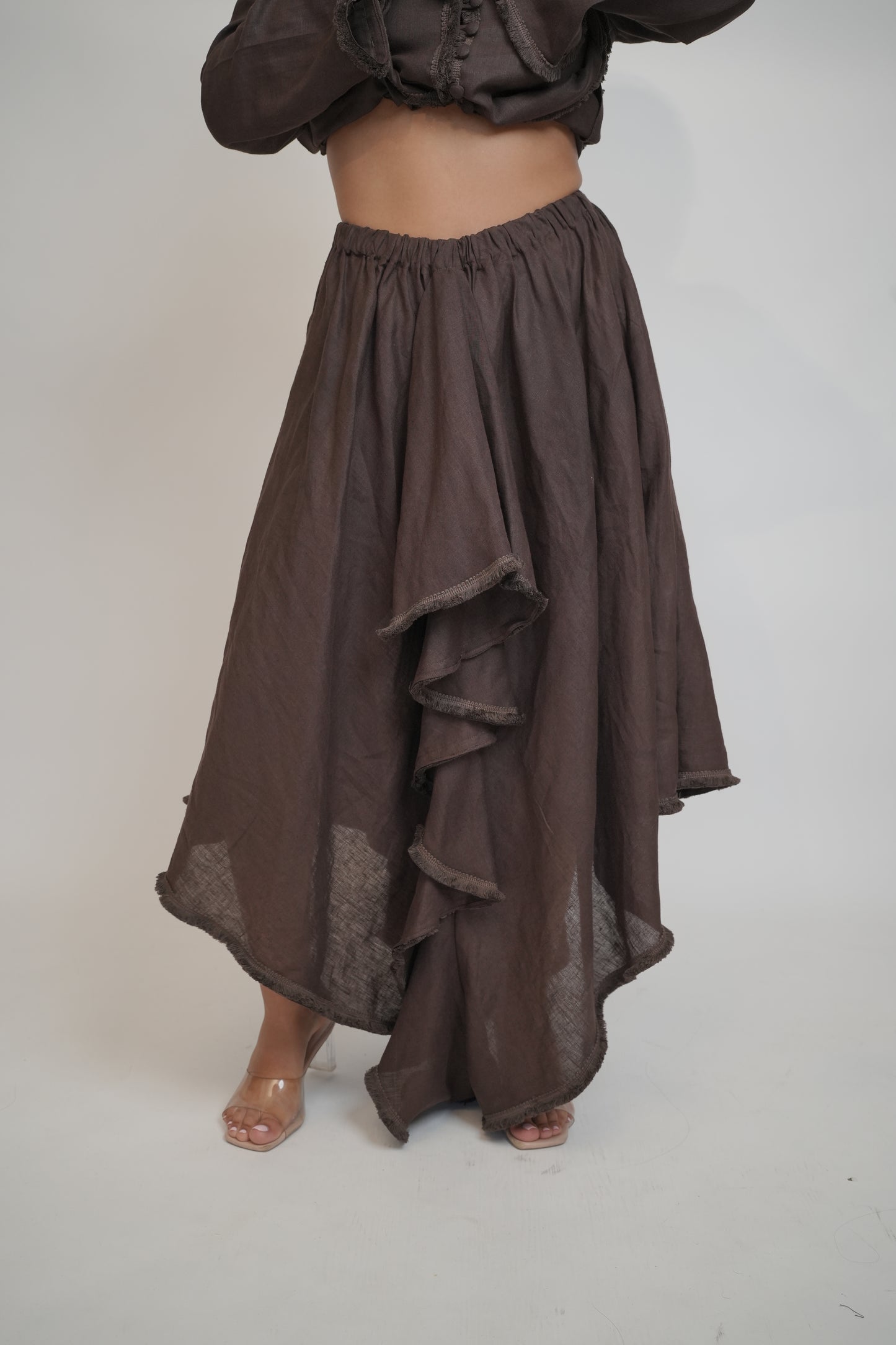 Espresso Asymmetrical Brown Skirt