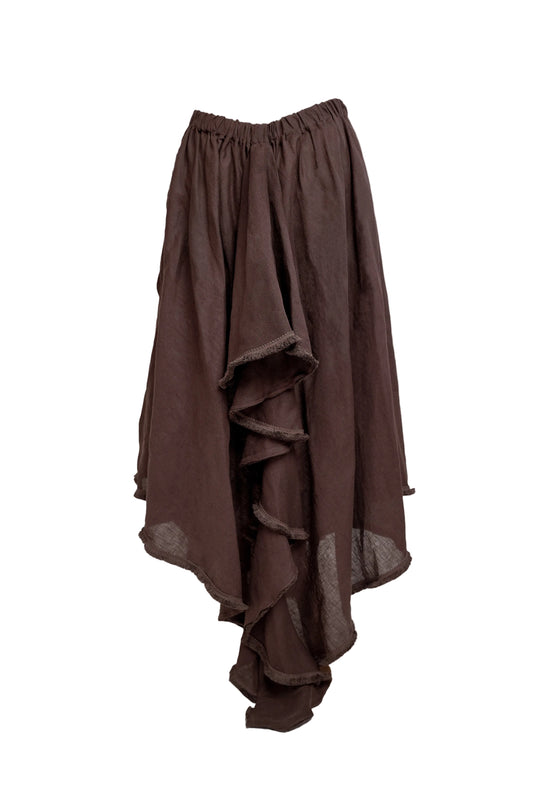 Espresso Asymmetrical Brown Skirt
