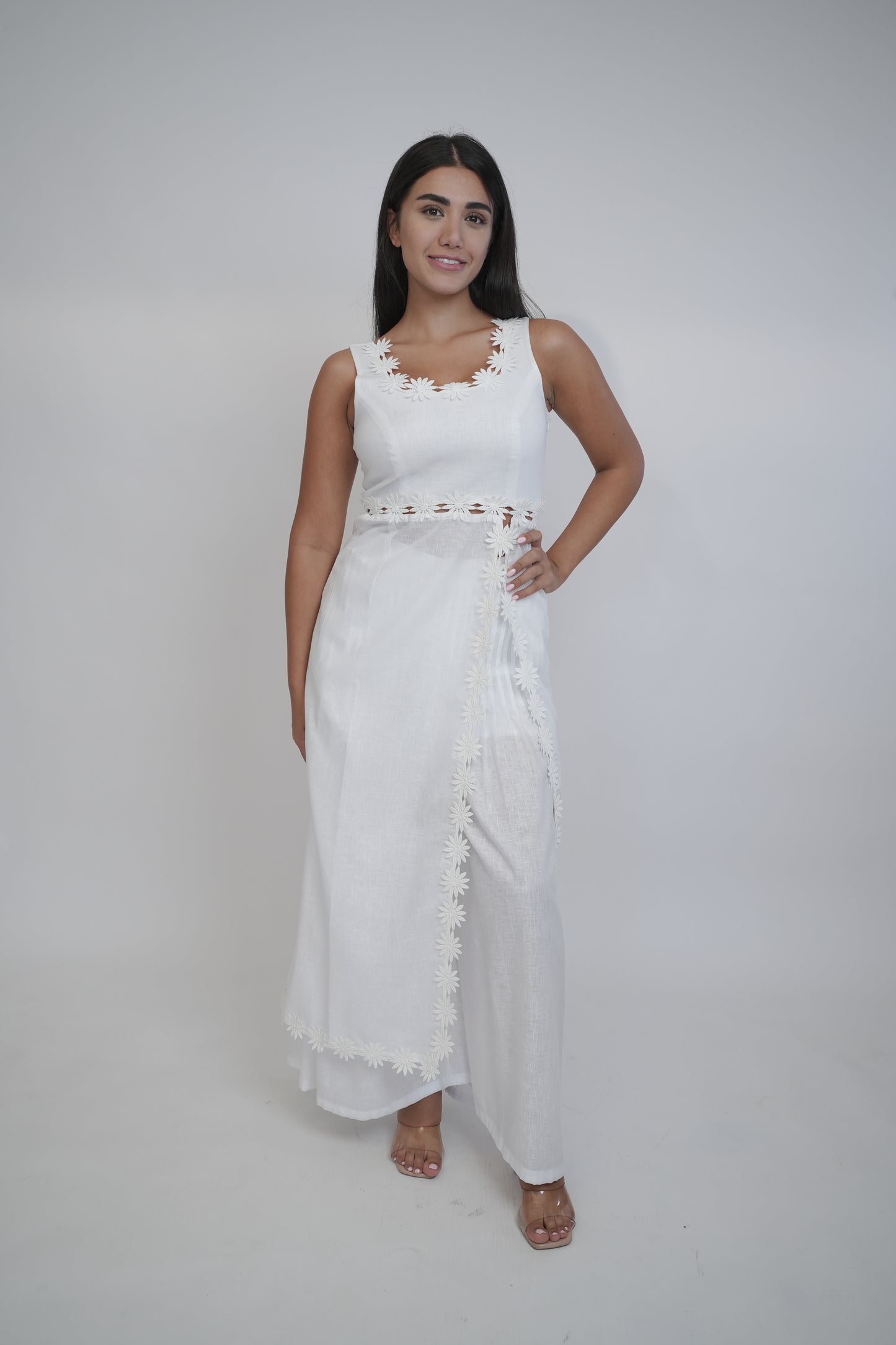 Margot White Linen Top