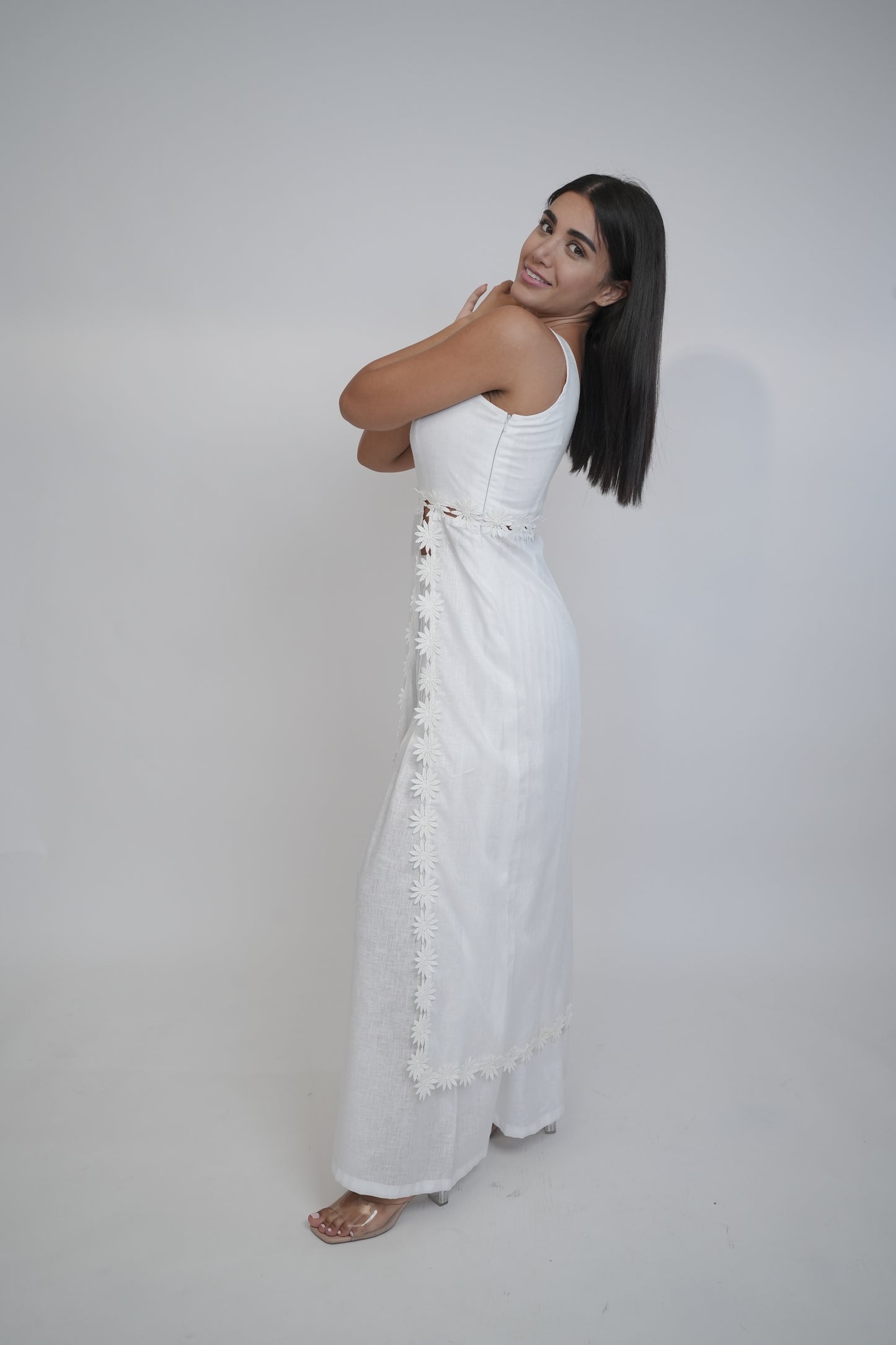 Margot White Linen Top