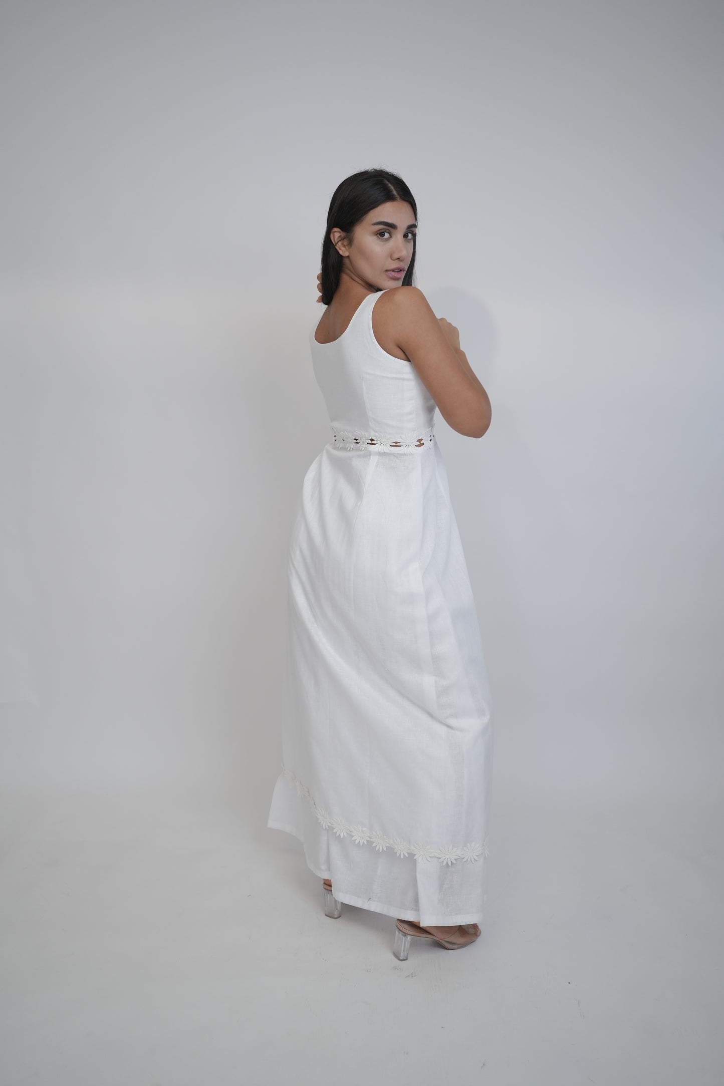 Margot White Linen Top