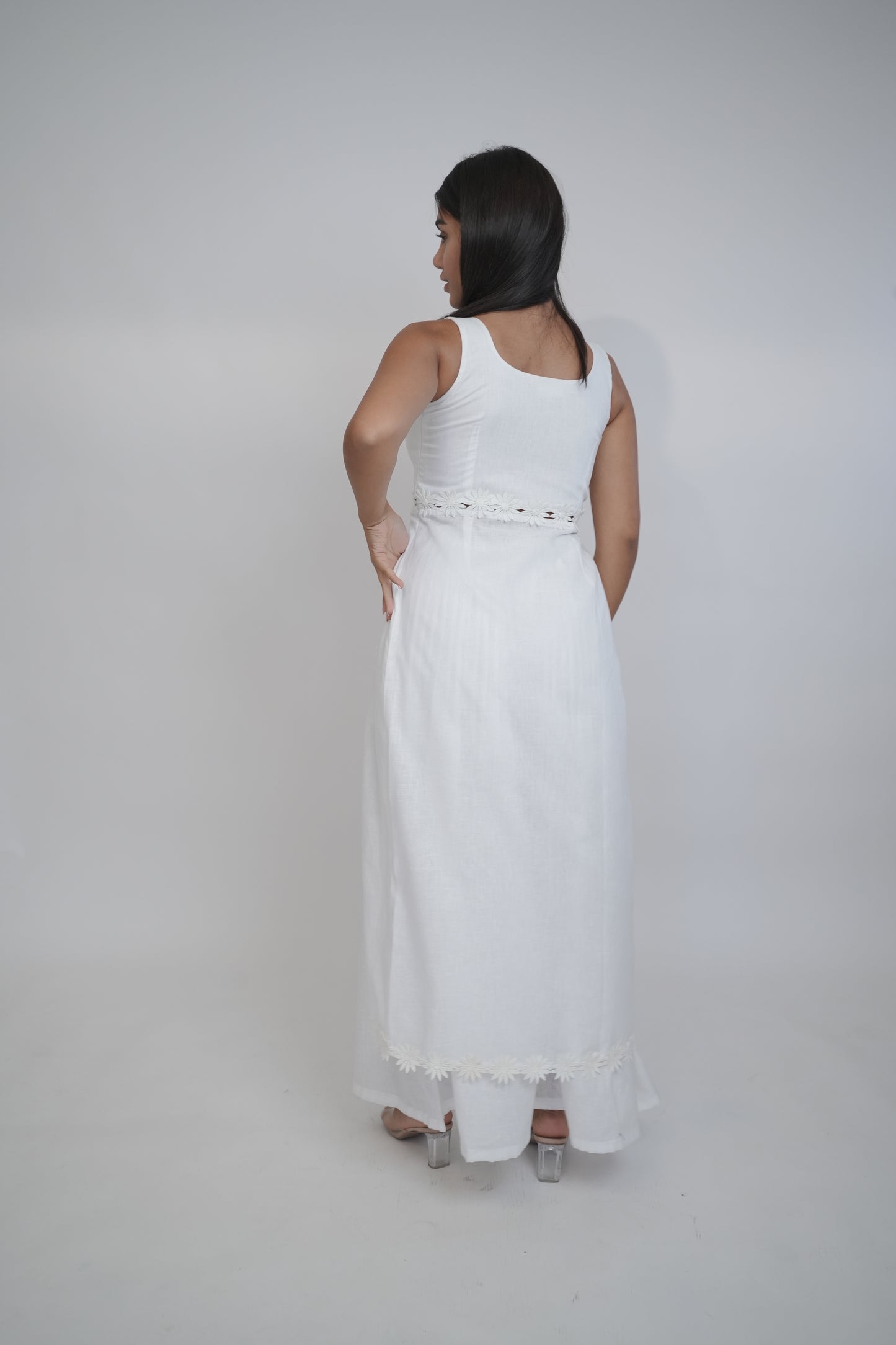 Margot White Linen Top