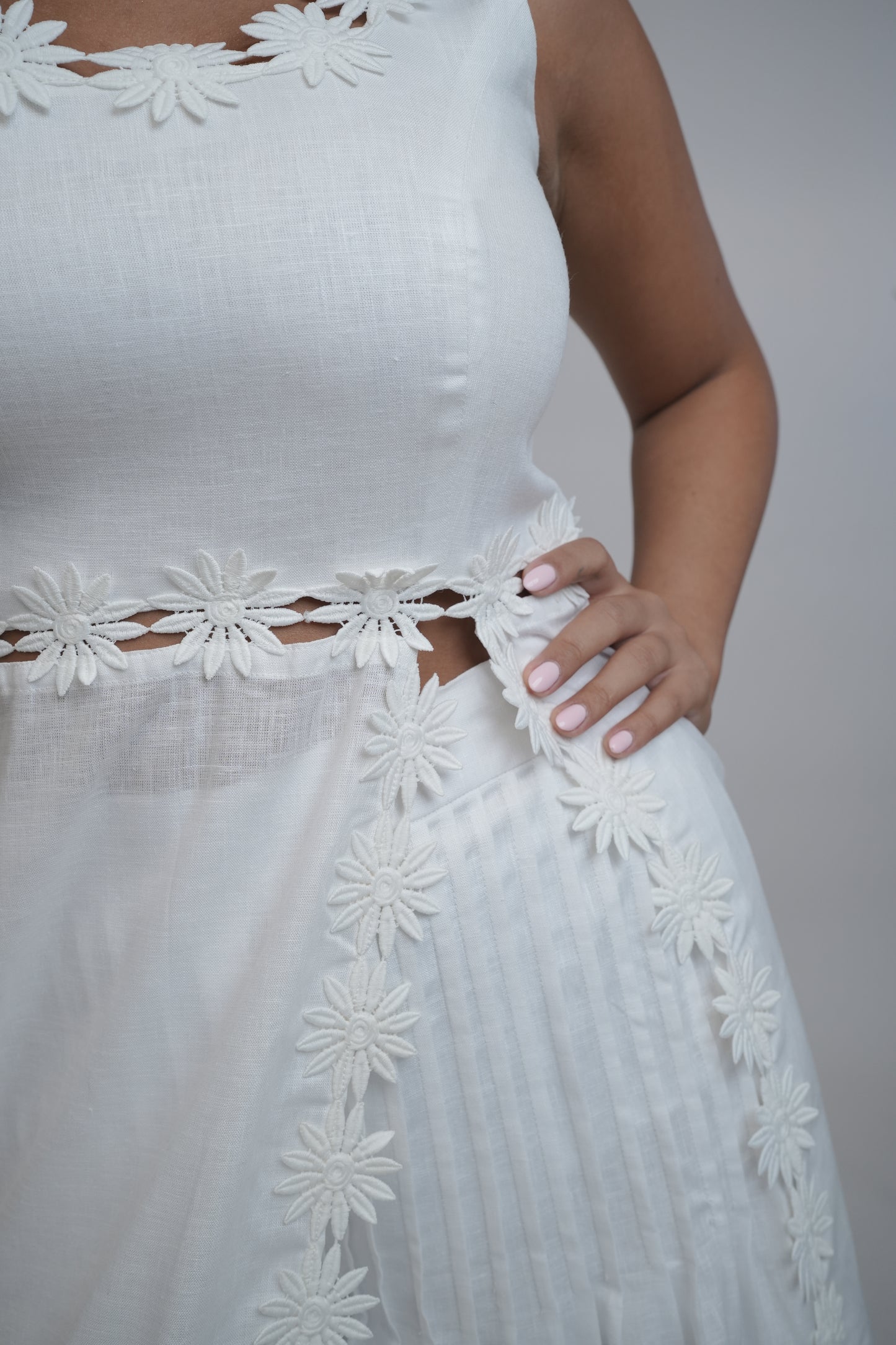 Margot White Linen Top