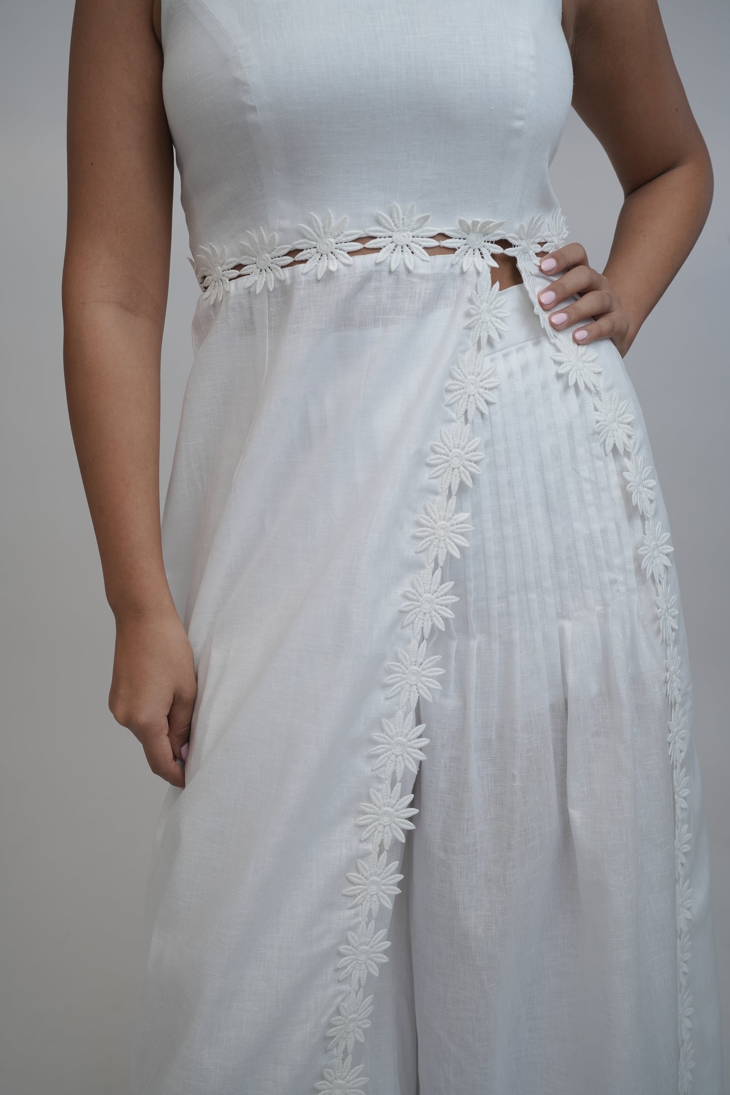 Margot White Linen Top