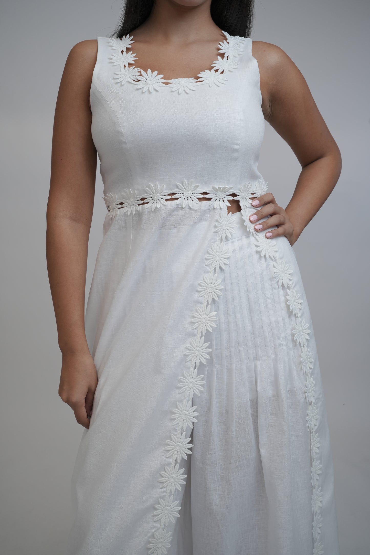 Margot White Linen Top