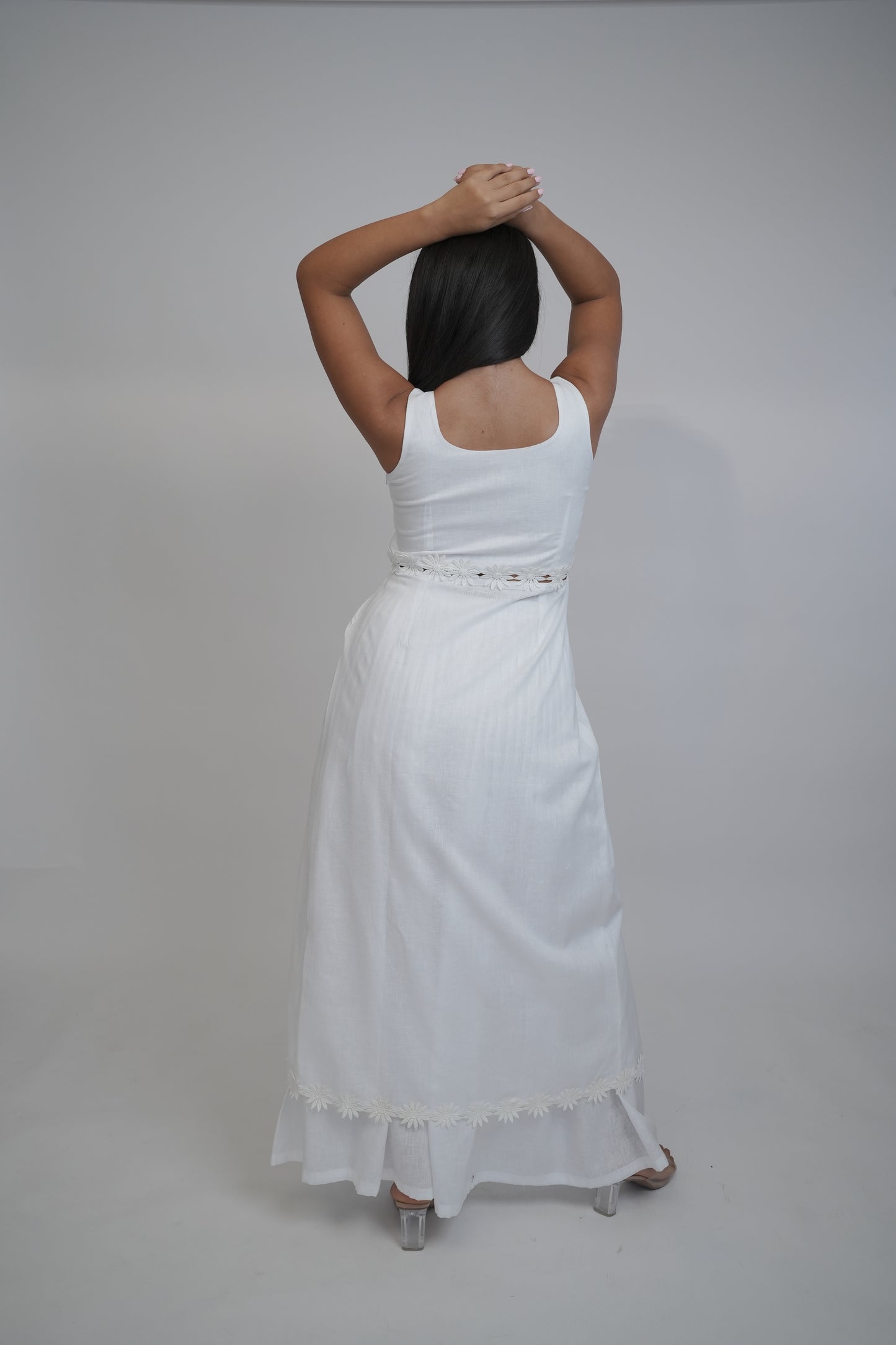 Margot White Linen Trouser