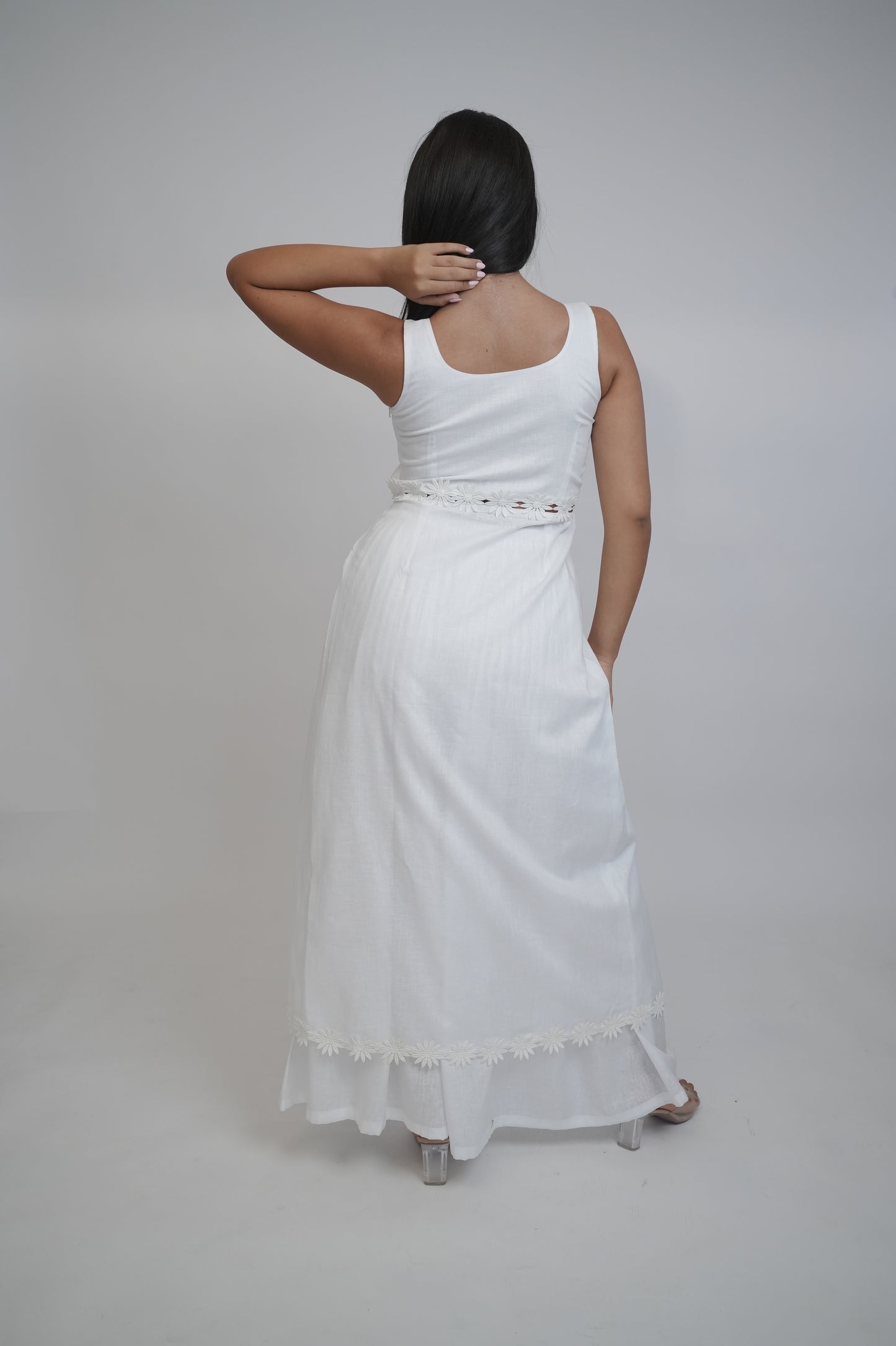 Margot White Linen Top