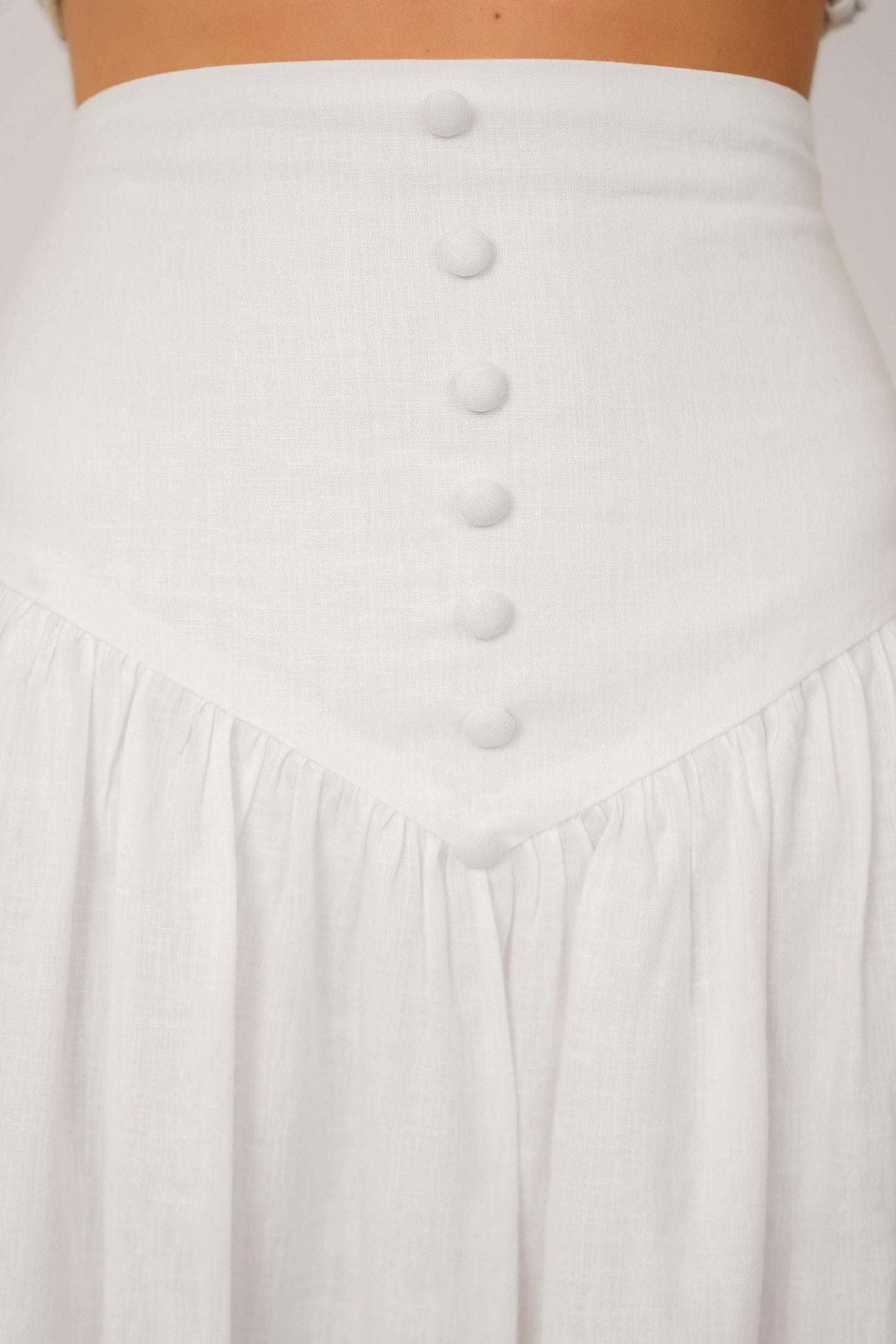Ariel White Maxi Skirt