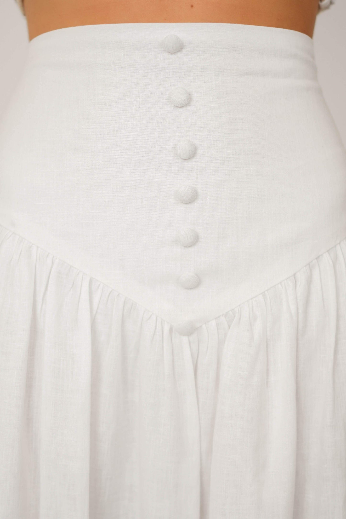 Ariel White Maxi Skirt