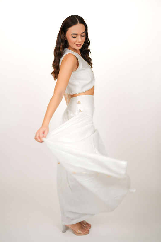 Ariel White Maxi Skirt