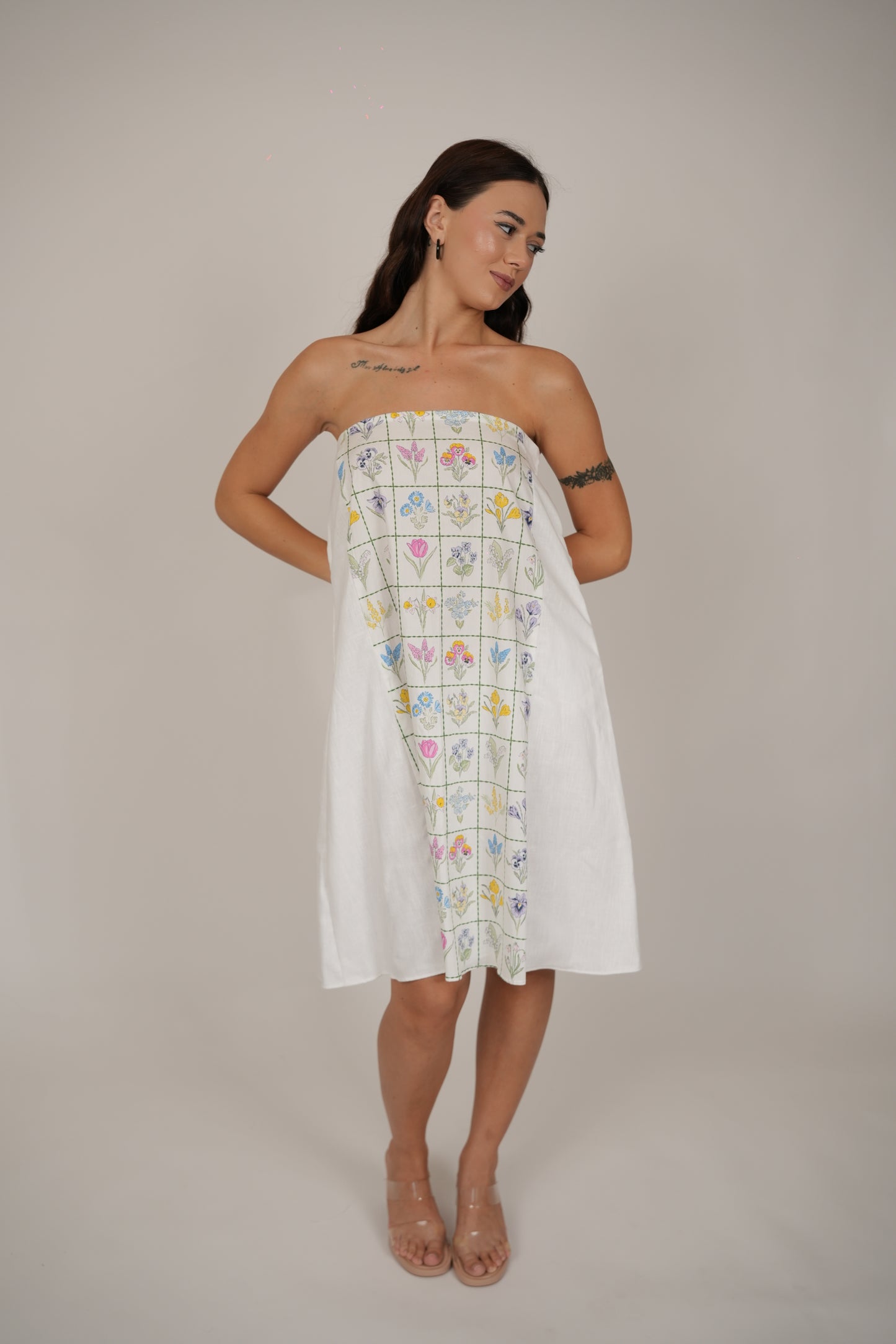 Poppy White Floral Short Dress