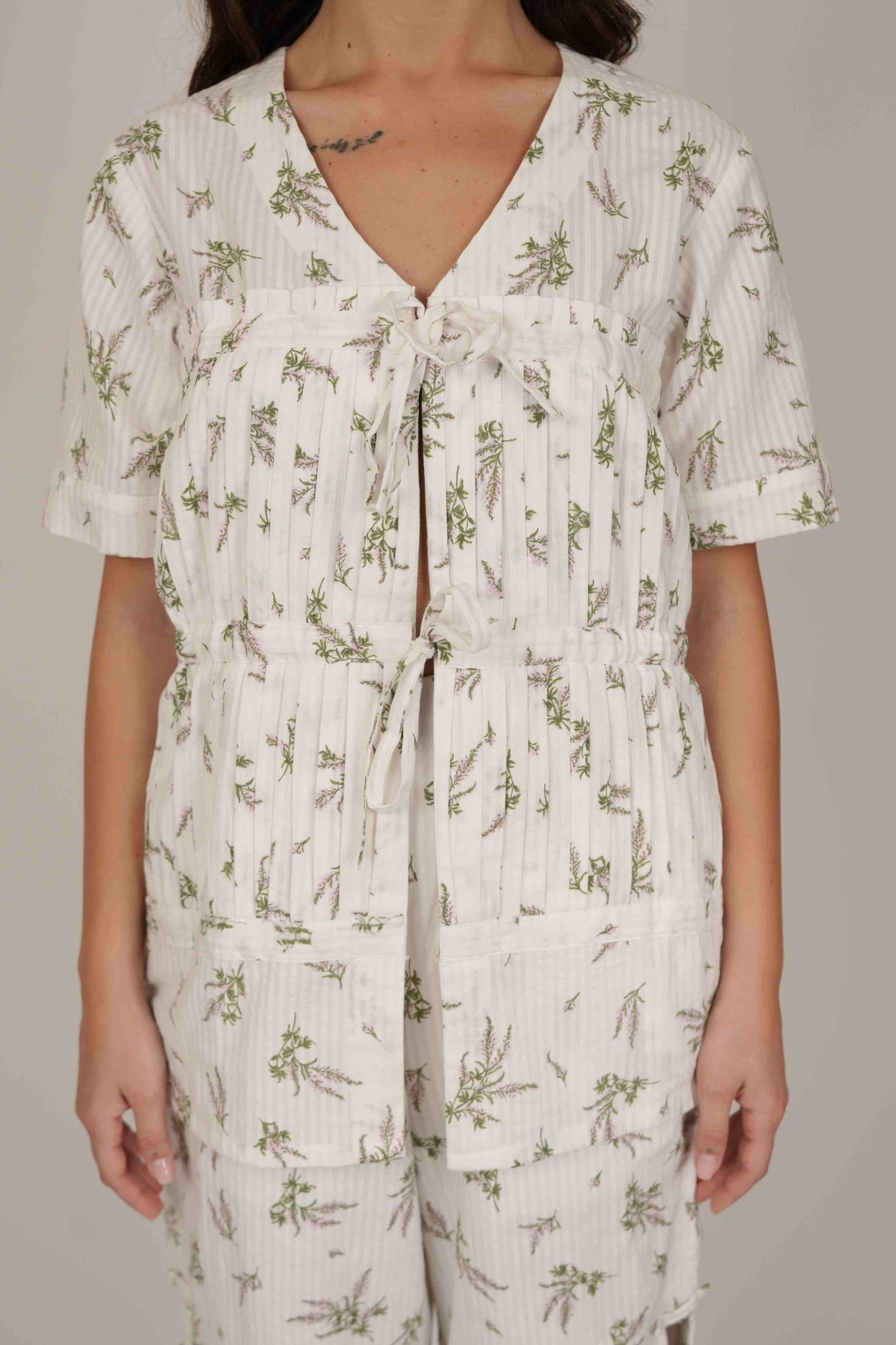 ASTER WHITE FLORAL CO-ORD SET