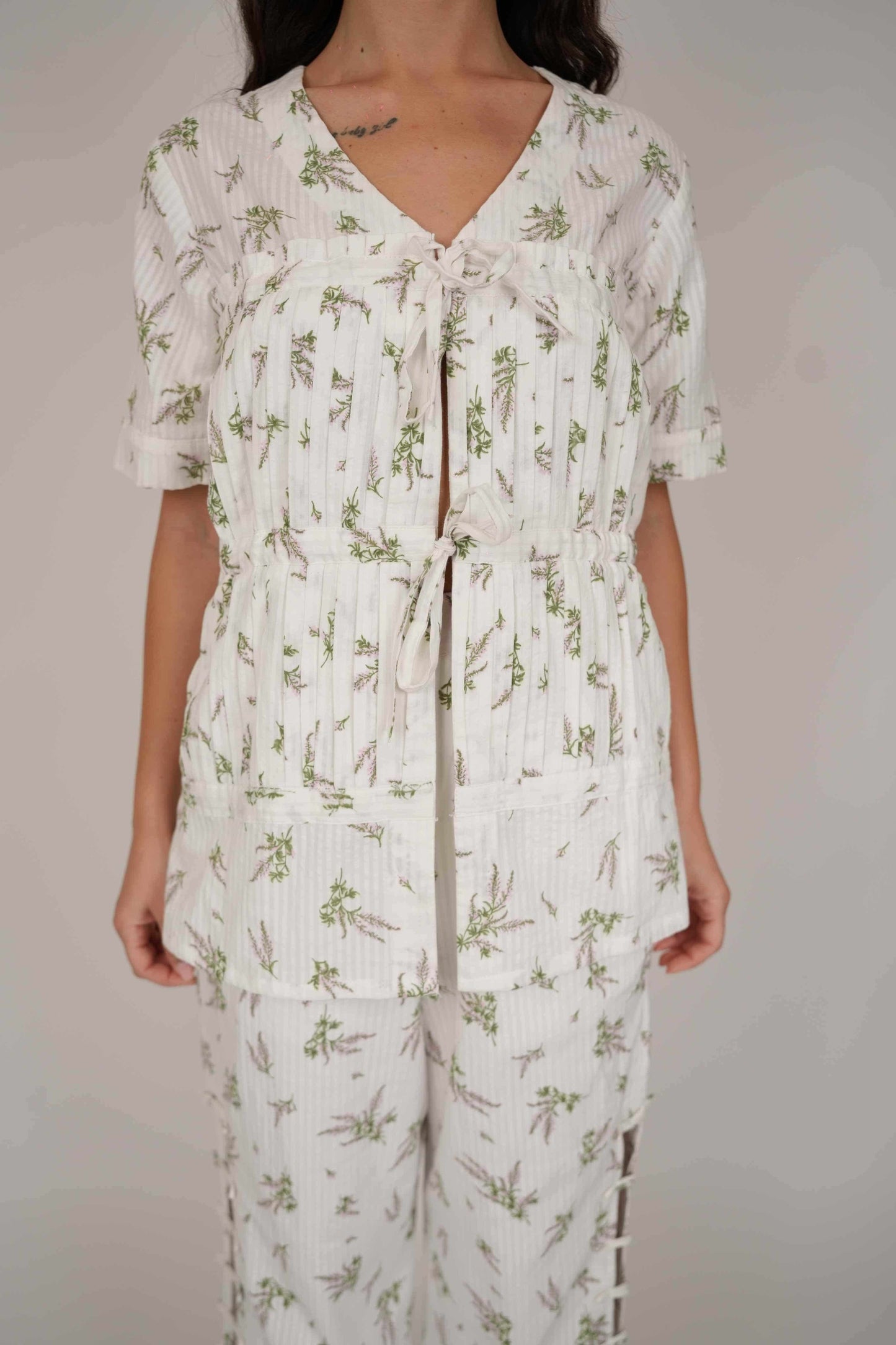 ASTER WHITE FLORAL CO-ORD SET