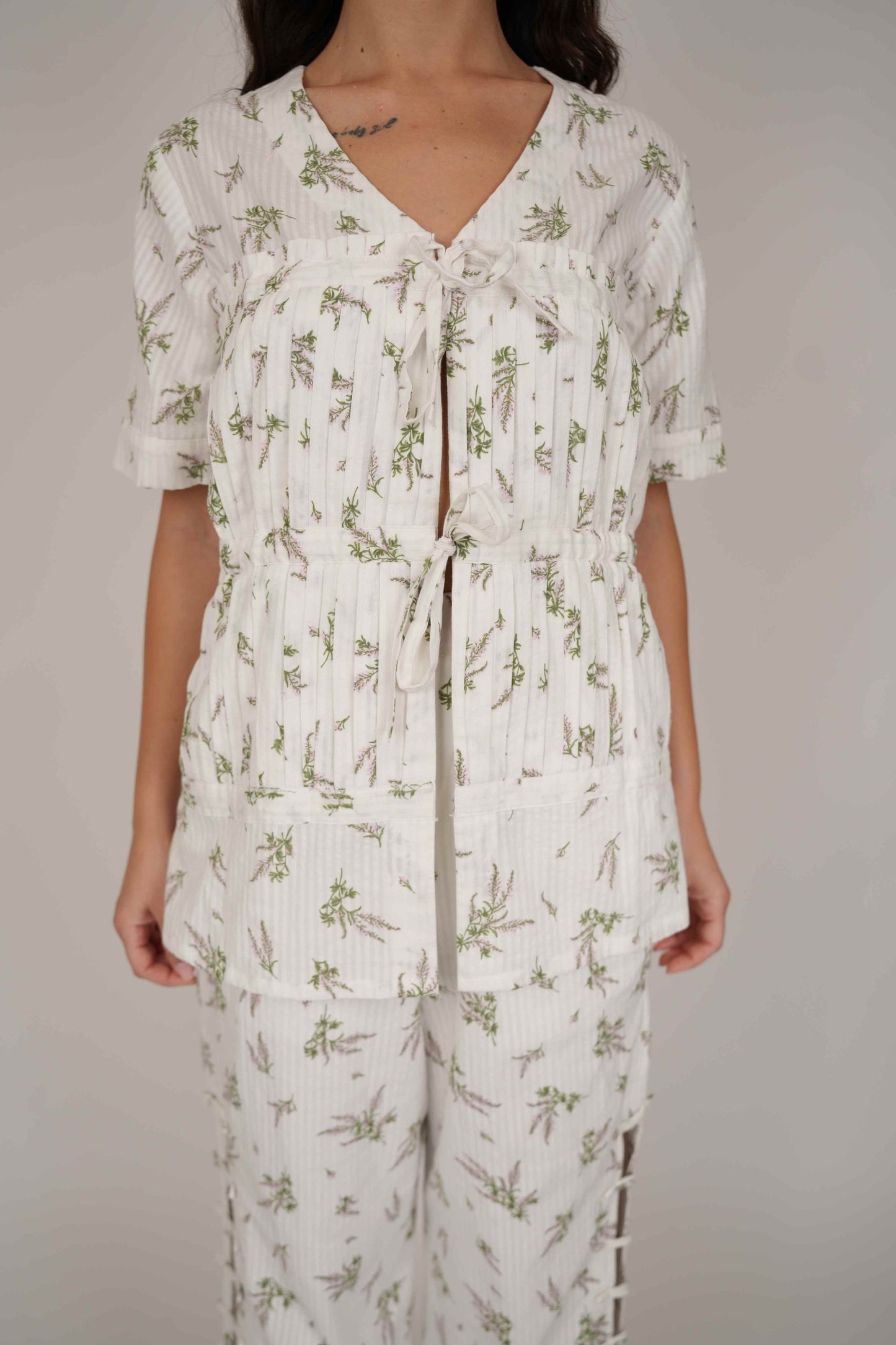 ASTER WHITE FLORAL CO-ORD SET