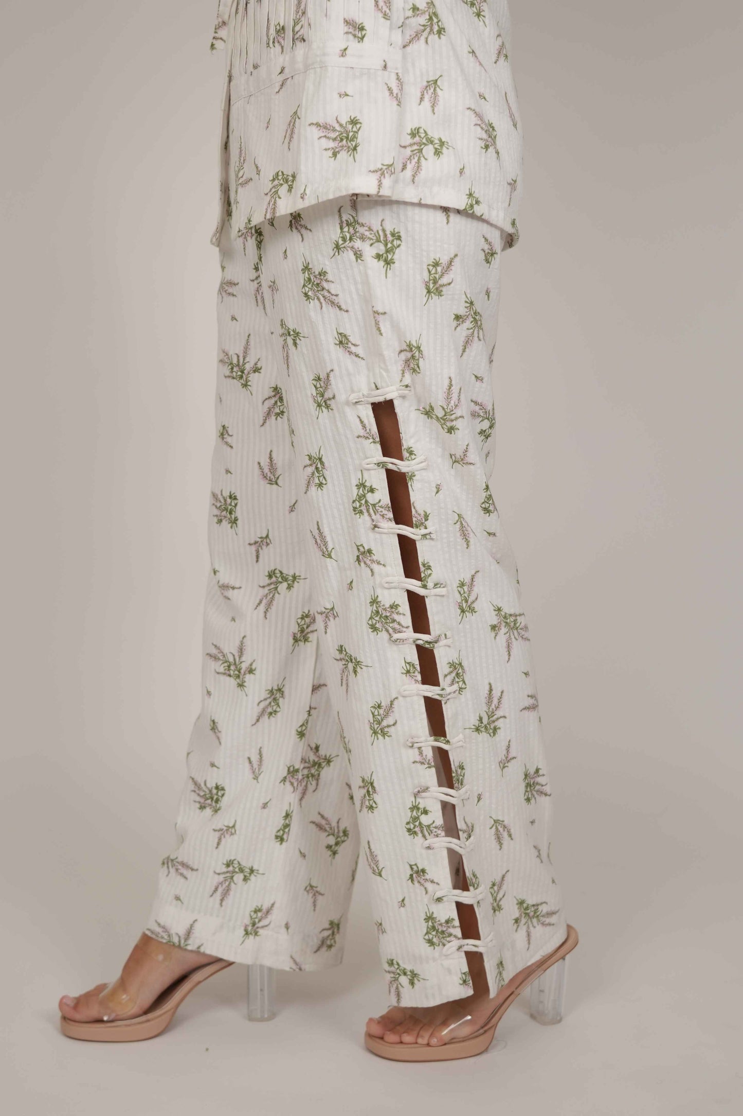 Aster Floral white Trouser/Pant