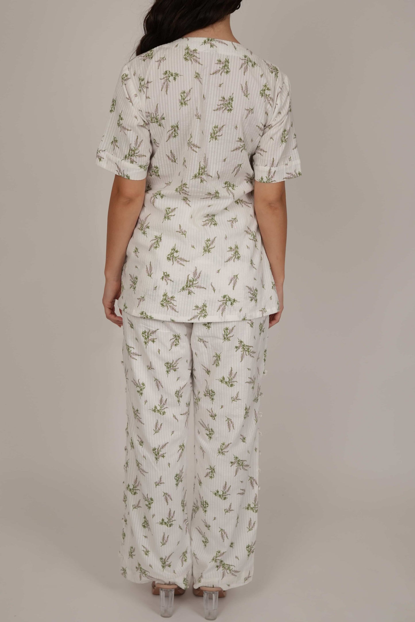 Aster Floral white Trouser/Pant