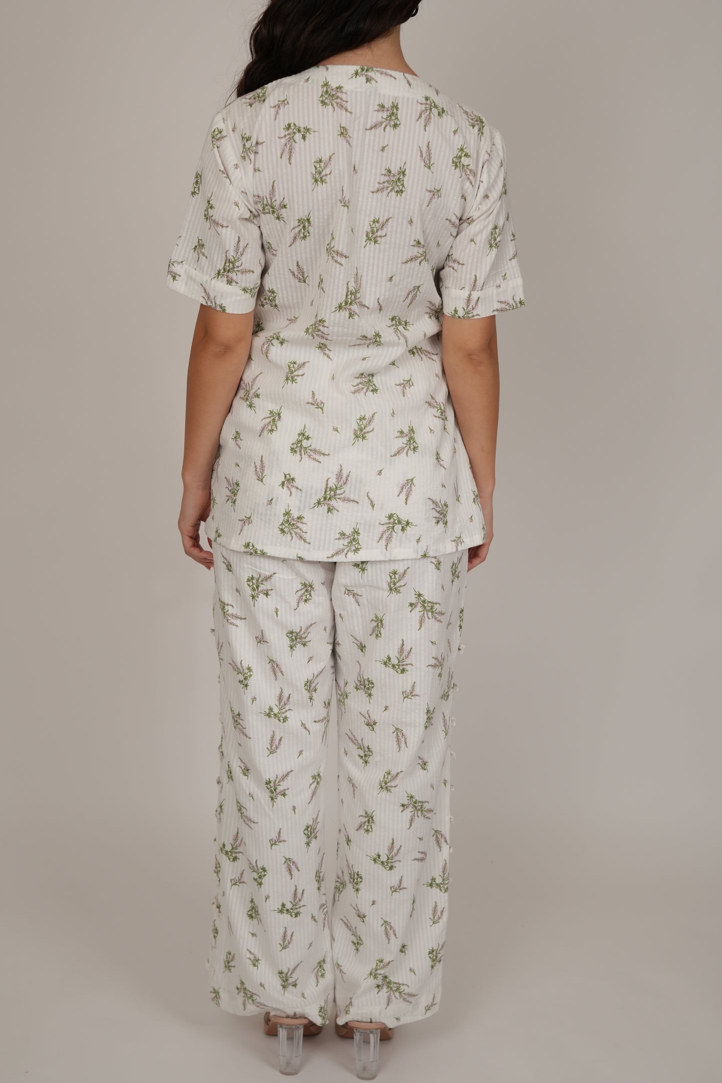 Aster Floral White Top/Shirt