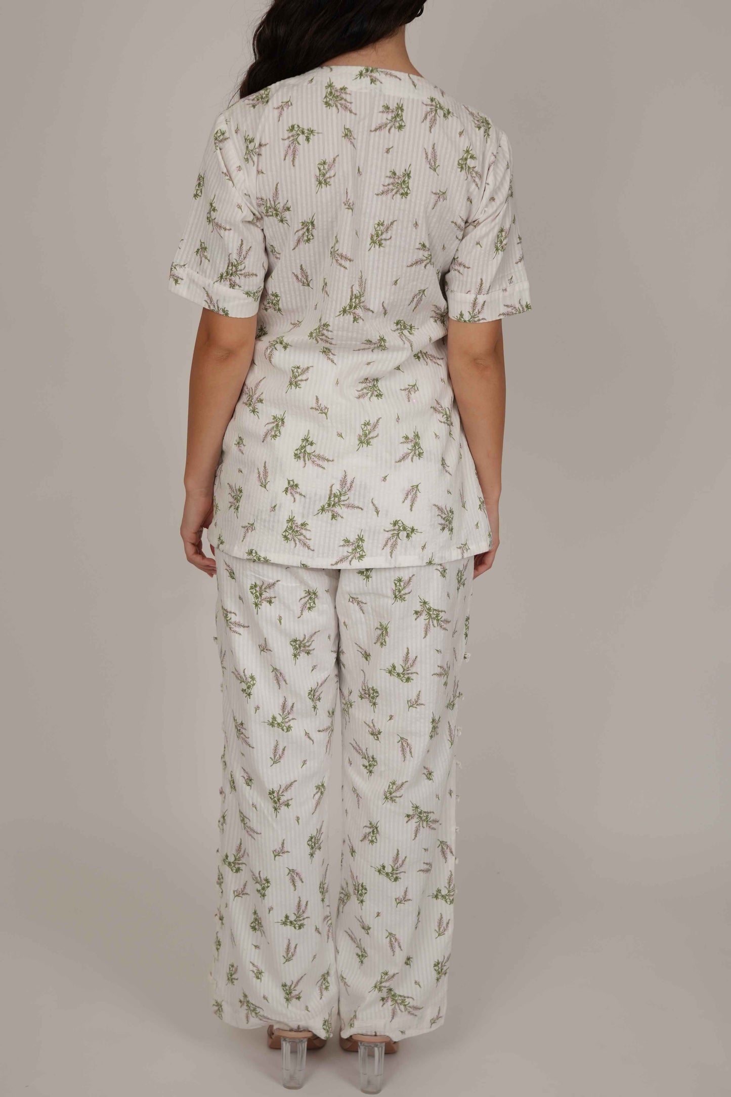 ASTER WHITE FLORAL CO-ORD SET