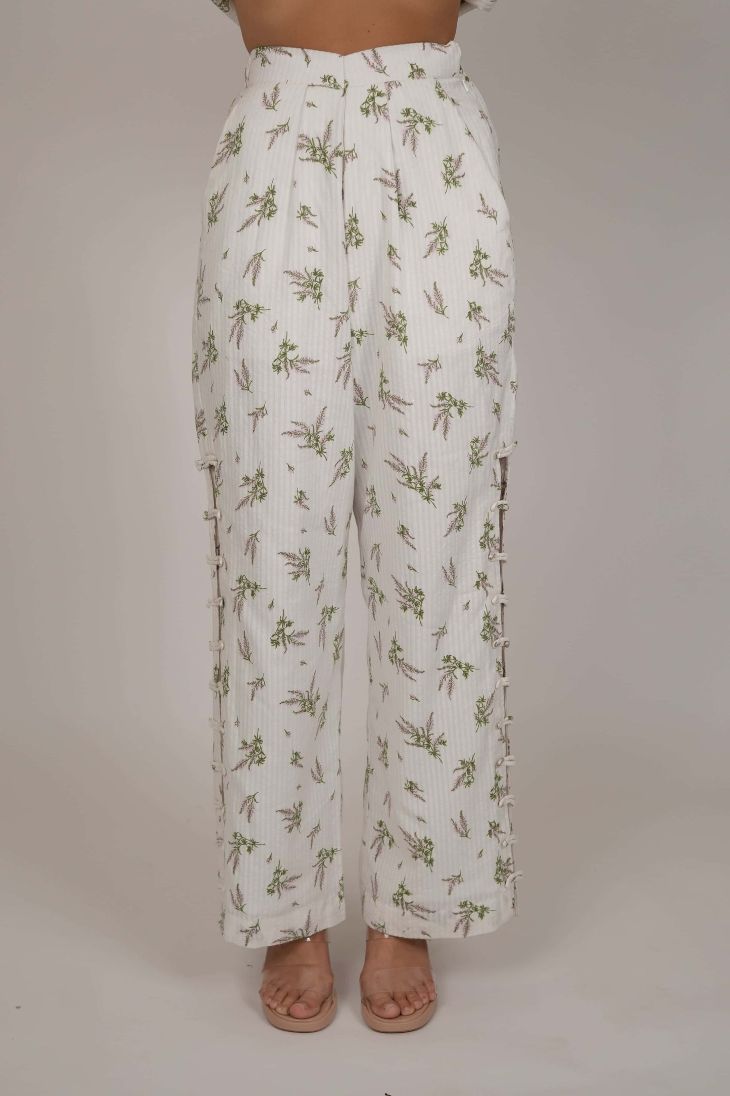 Aster Floral white Trouser/Pant
