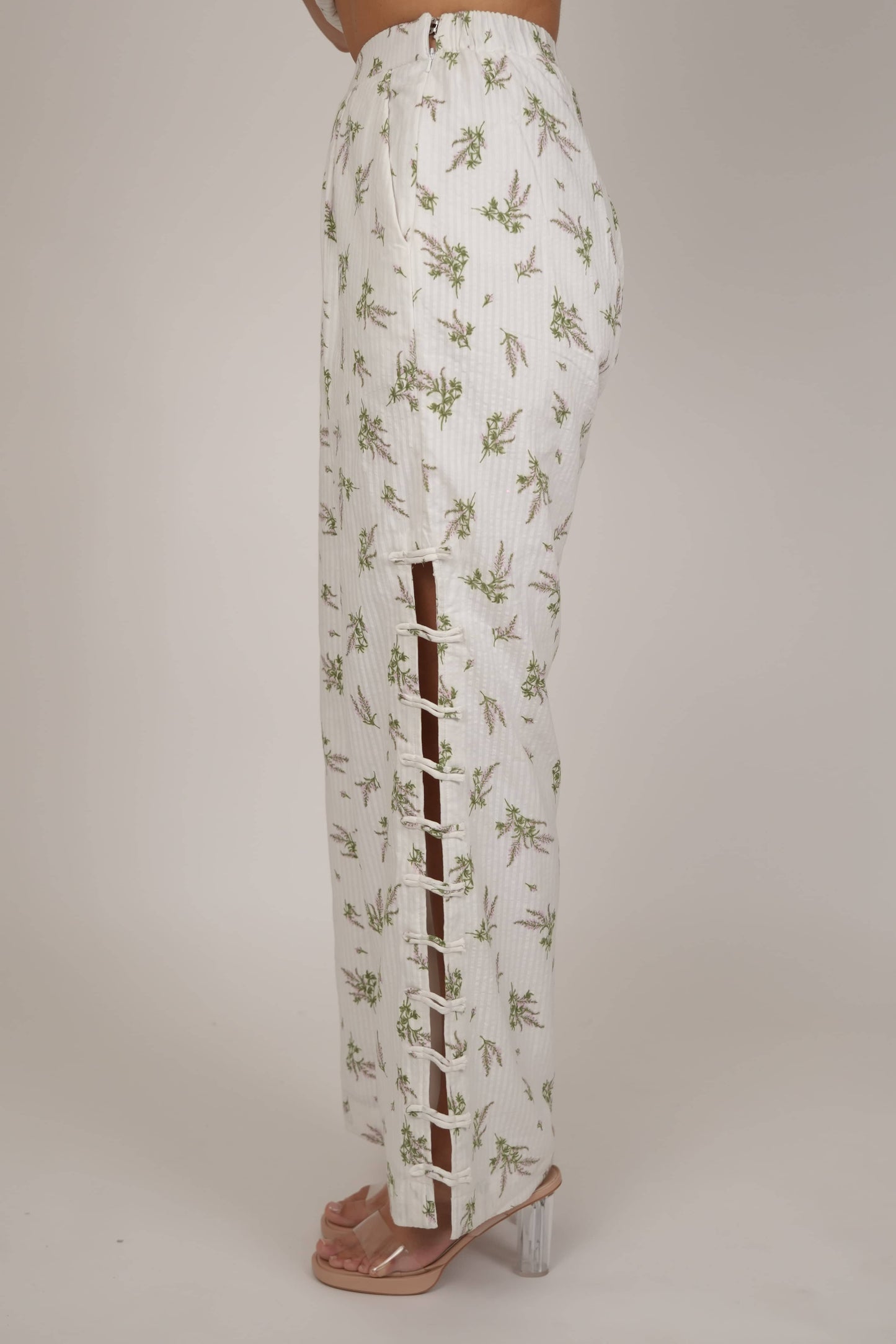 Aster Floral white Trouser/Pant