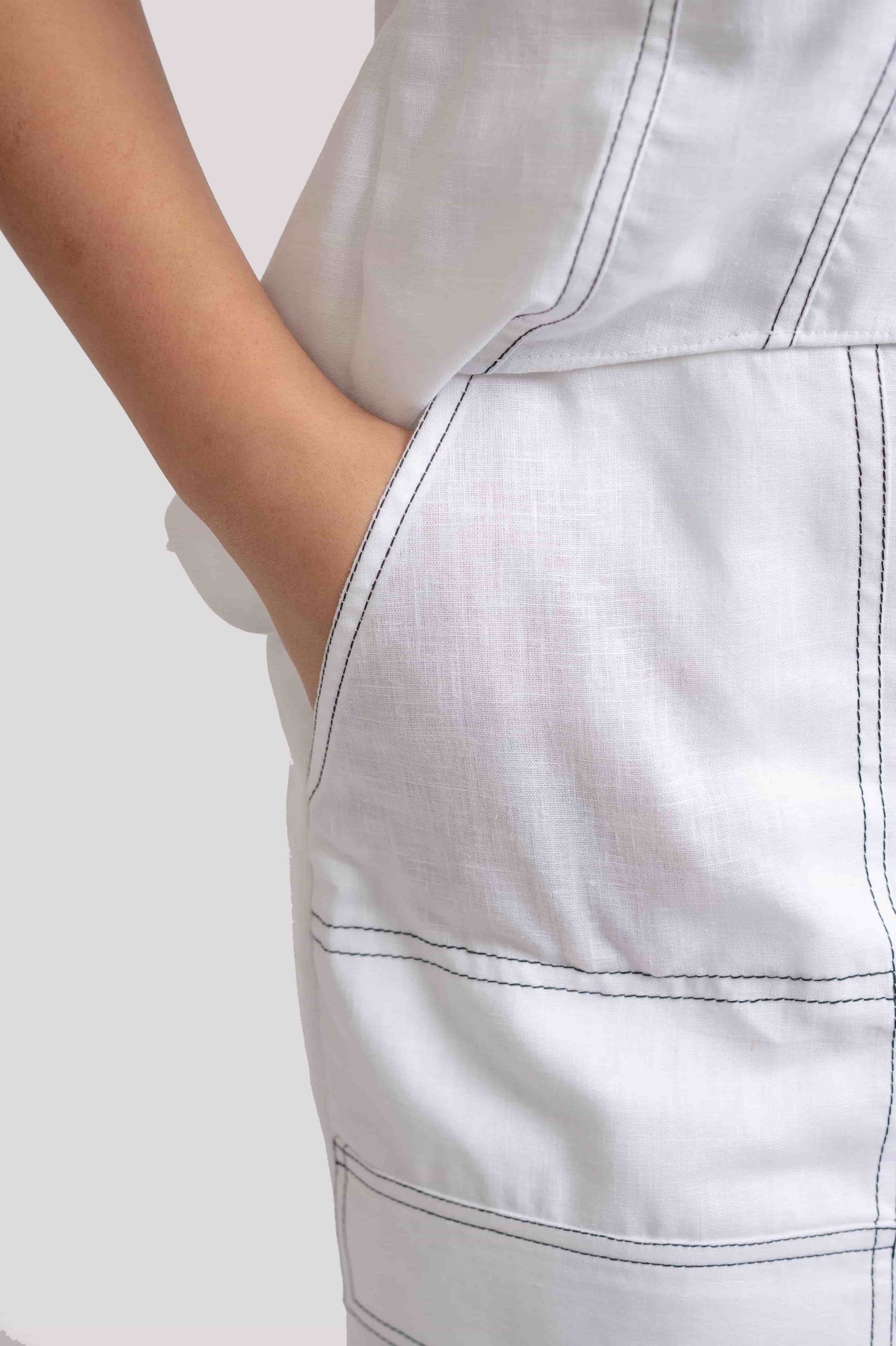 Zahra Co-Ord White Linen