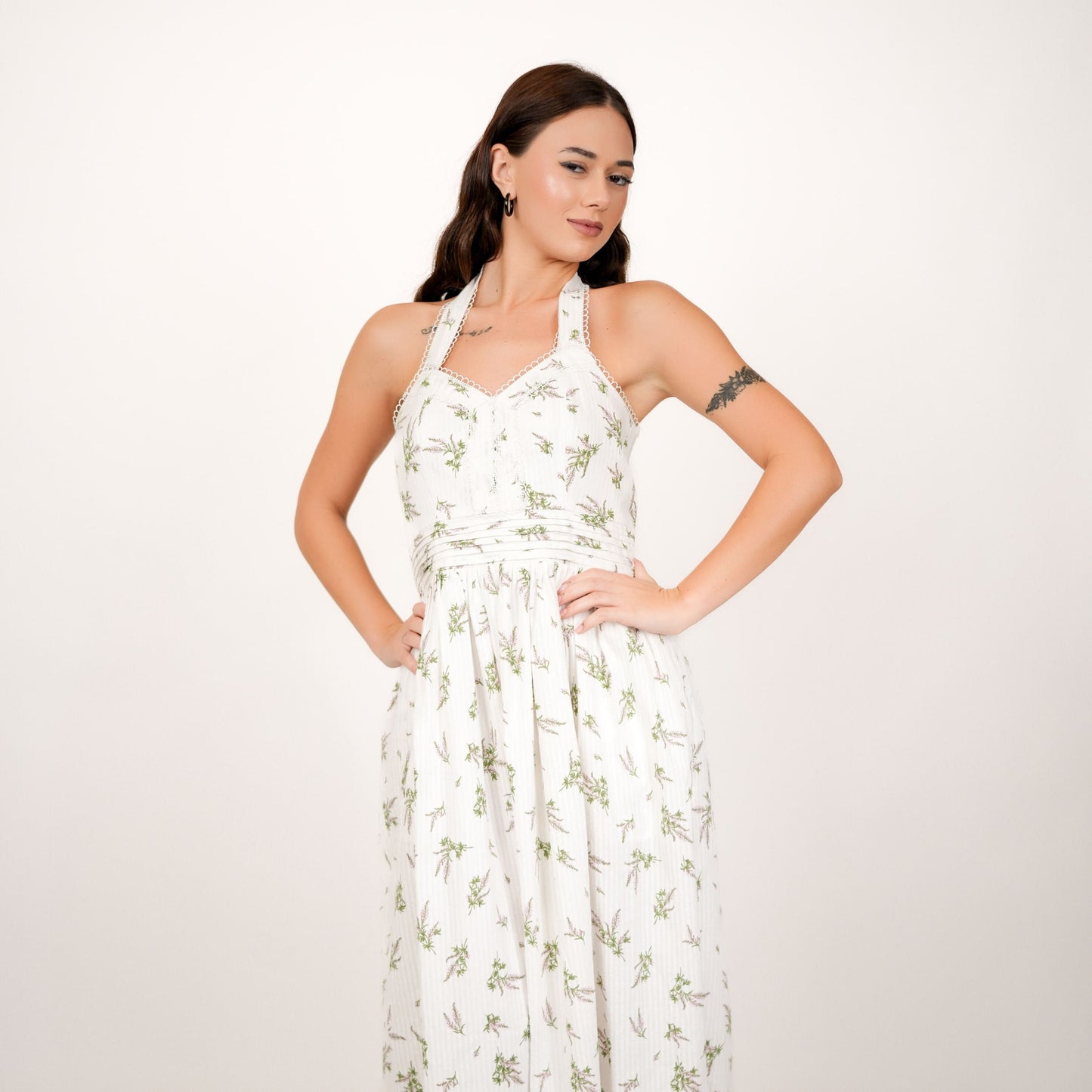 Debby White Floral Maxi Dress