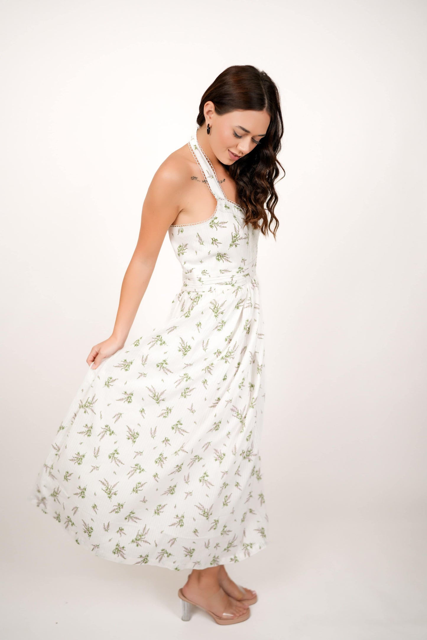 Debby White Floral Maxi Dress