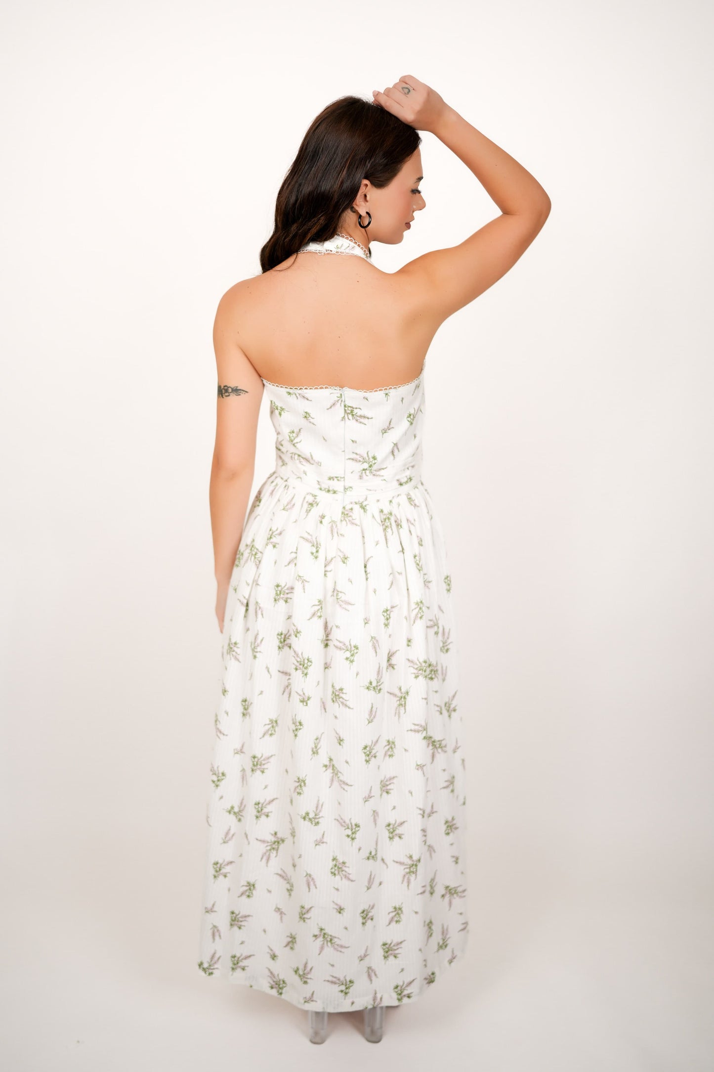 Debby White Floral Maxi Dress