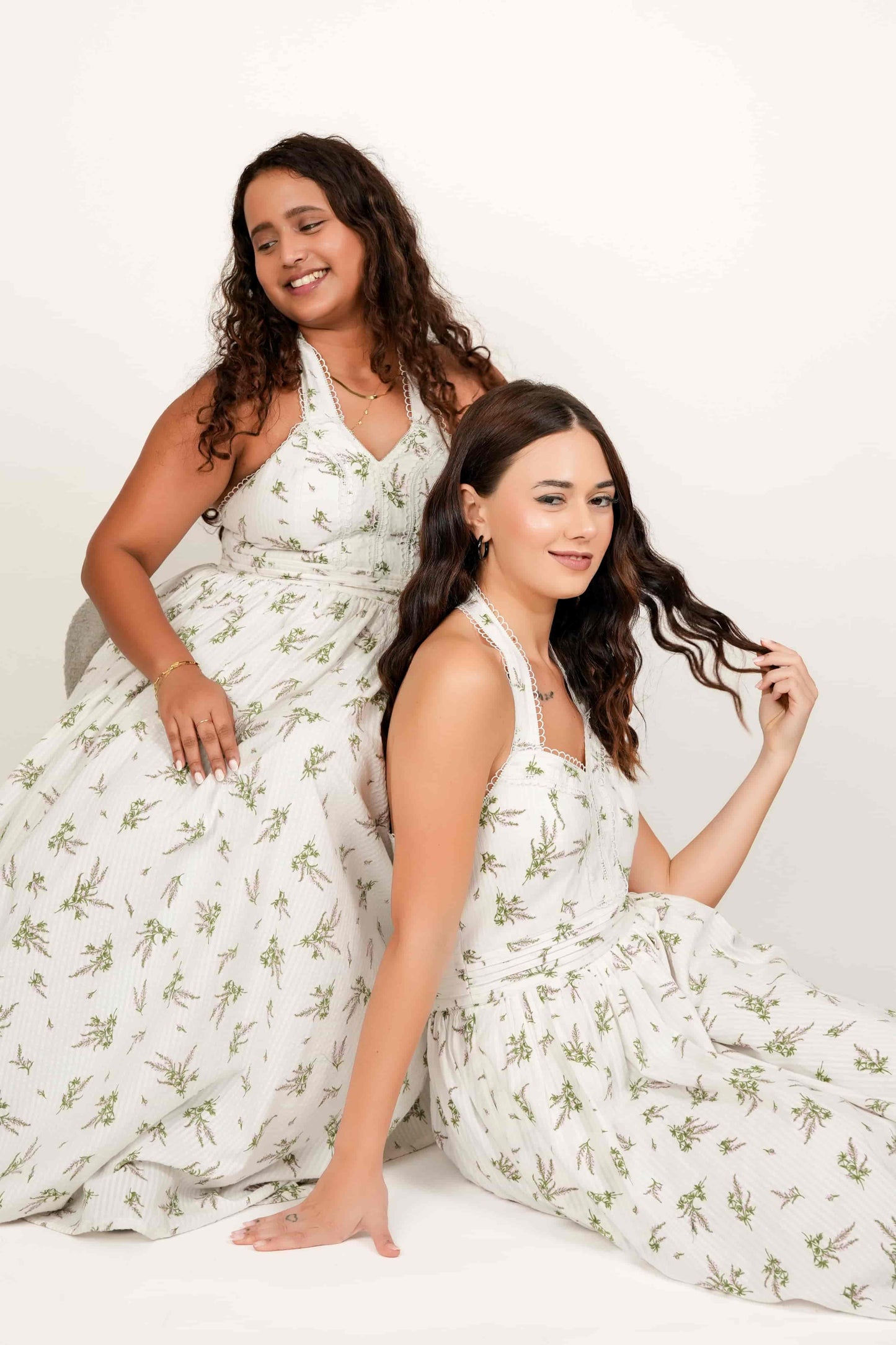 Debby White Floral Maxi Dress
