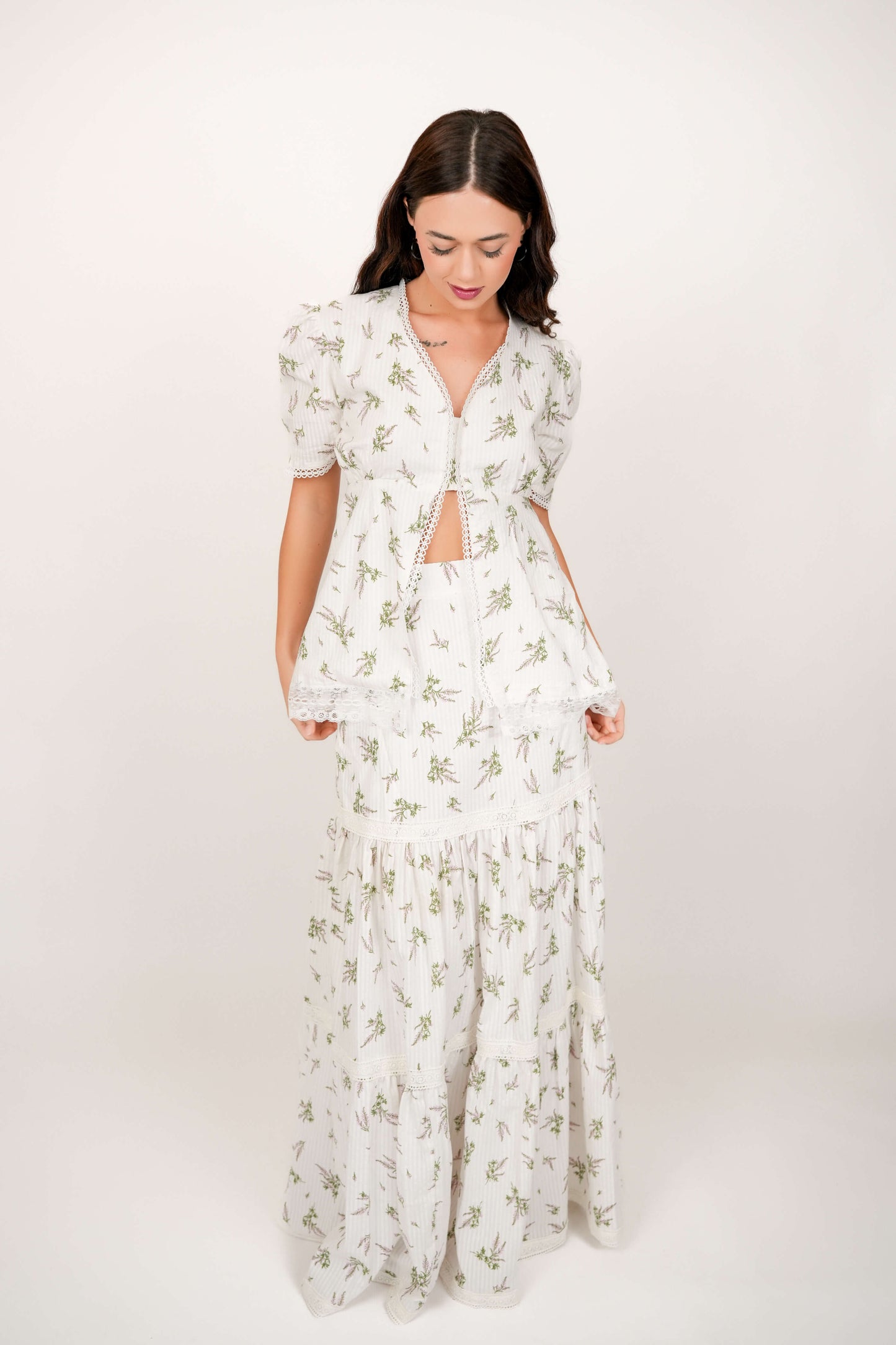Iris White Floral Top