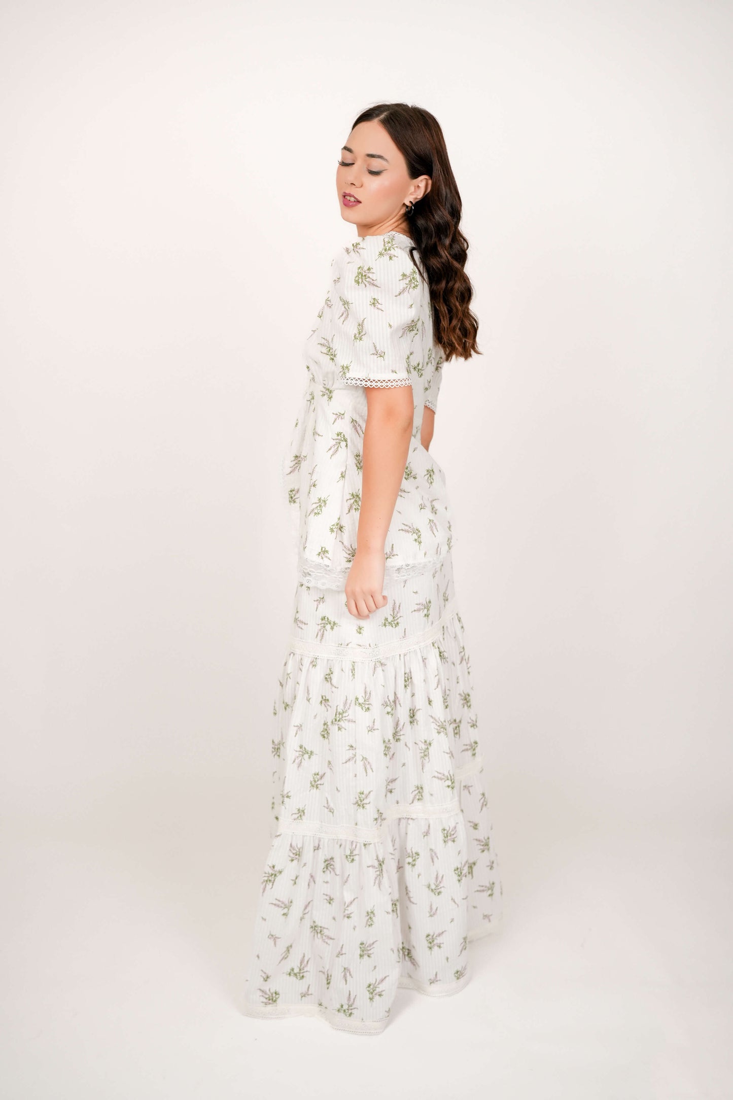 Iris White Floral Top