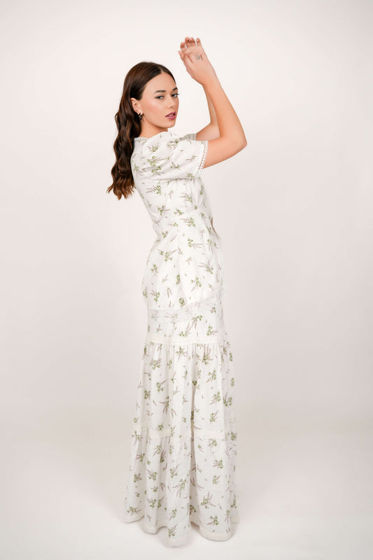 Iris White Floral Top