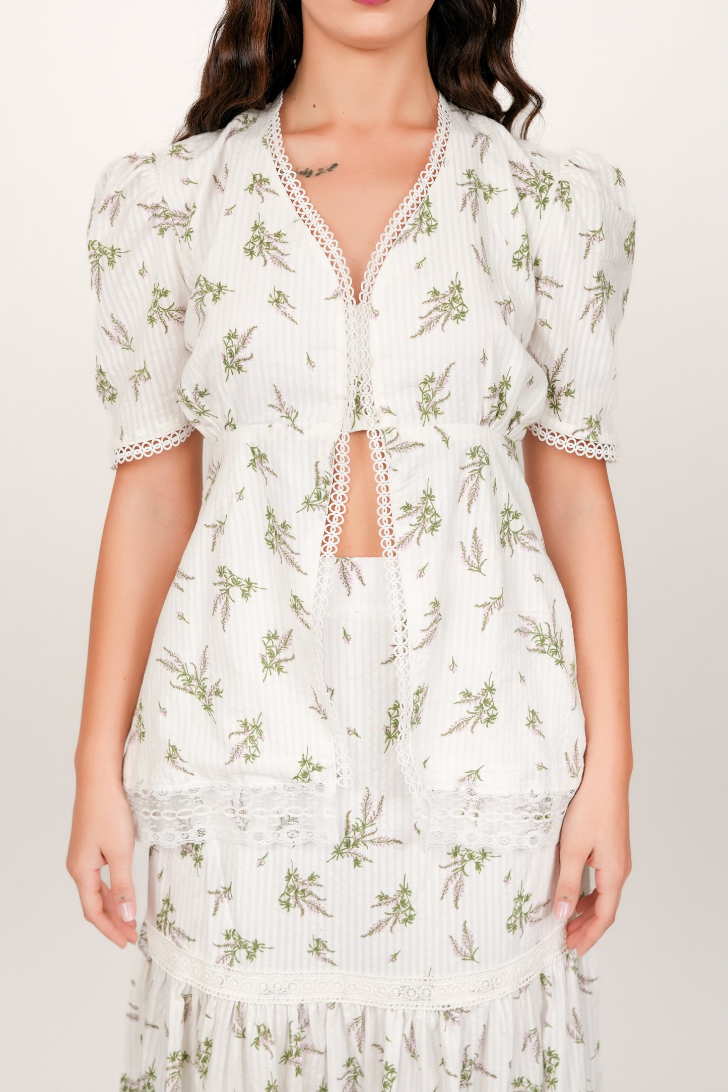 Iris White Floral Top