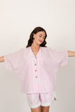 LUNA PINK AND WHITE STRIPED CO-ORD SET