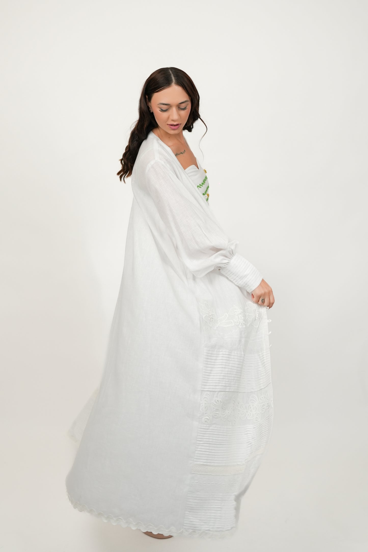 Pearl White Kimono