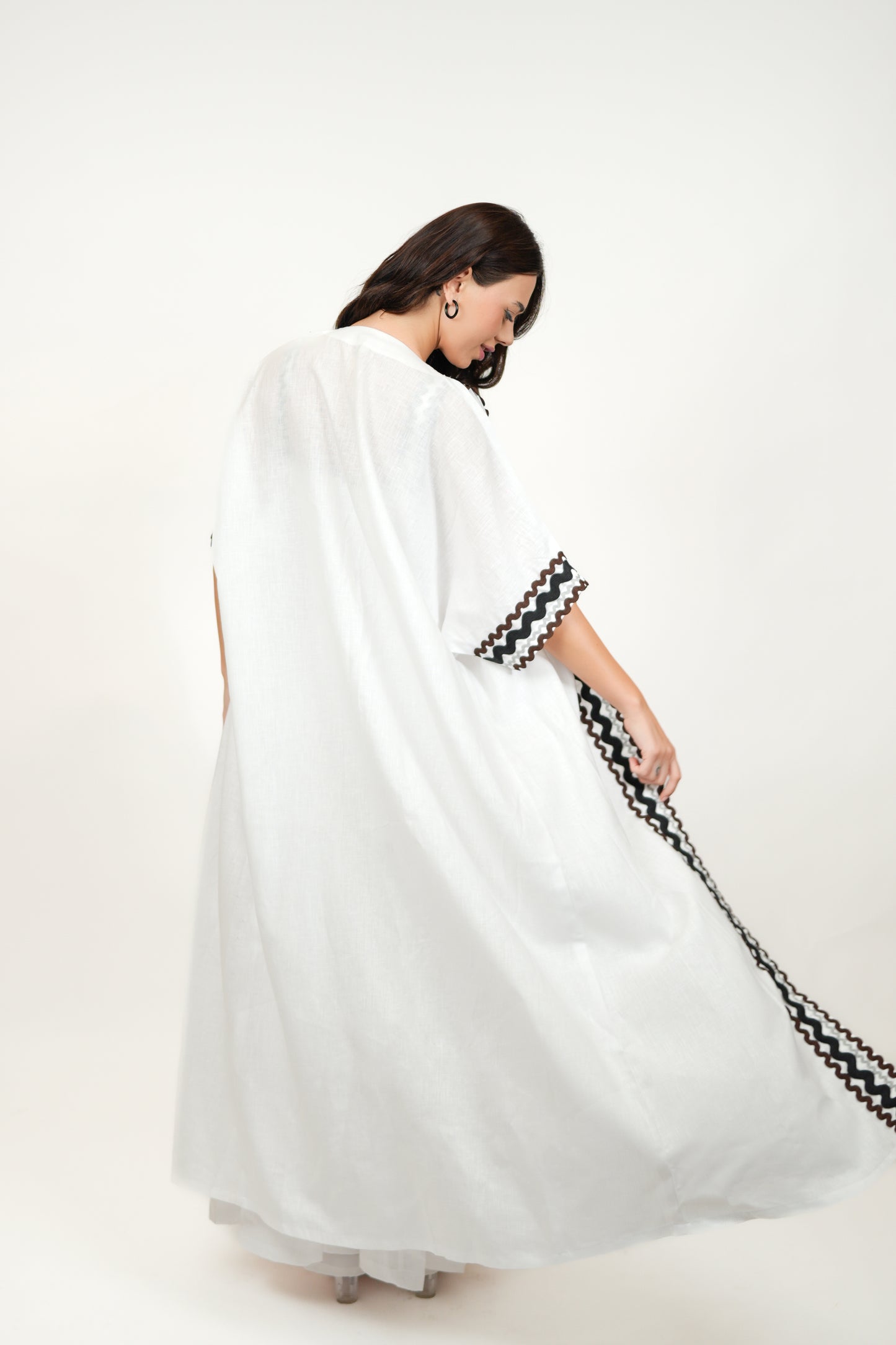 Coral White Kimono
