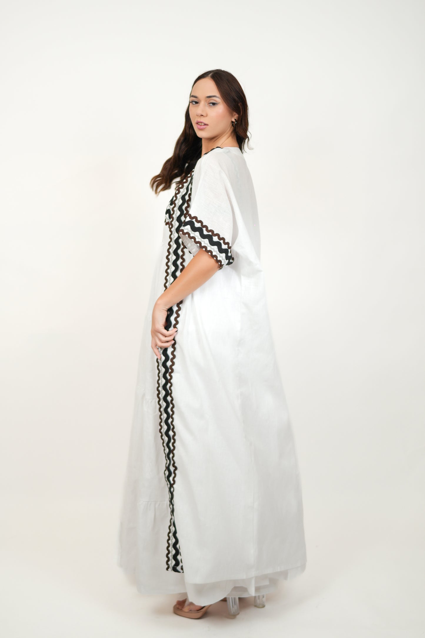 Coral White Kimono