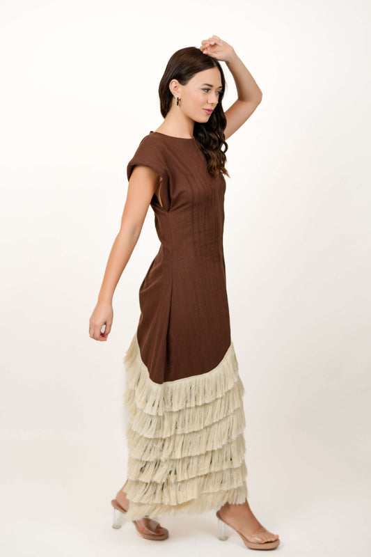 Clove brown Maxi dress