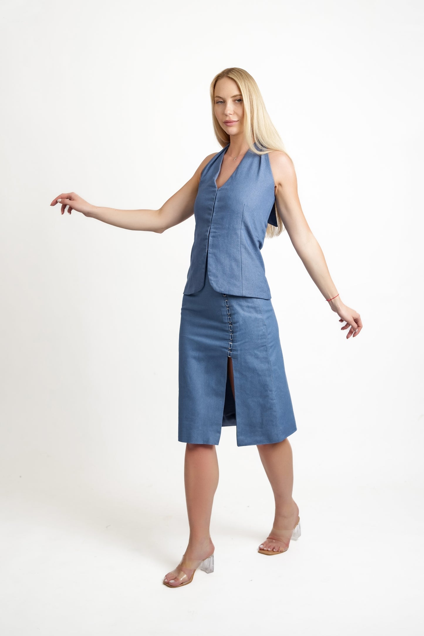 VERONICA BLUE SKIRT