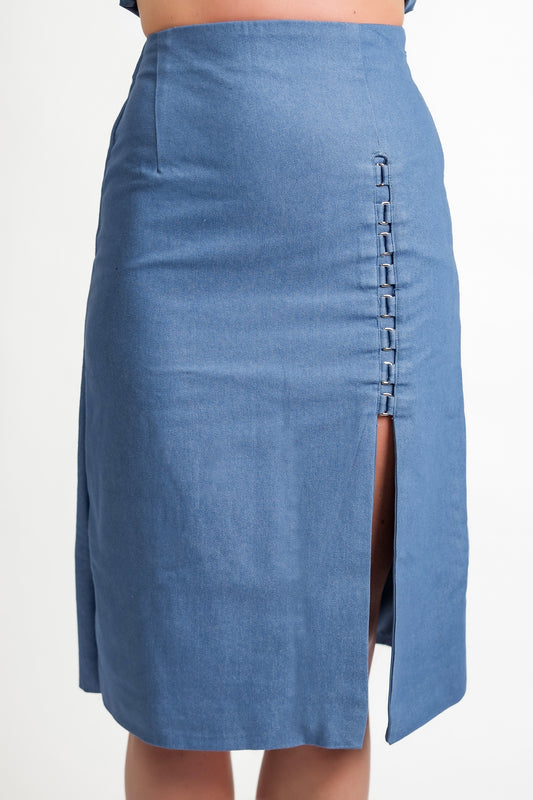 VERONICA BLUE SKIRT