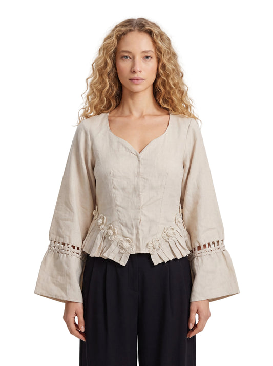 Rumi Top – Handcrafted Pure Linen Corset Top