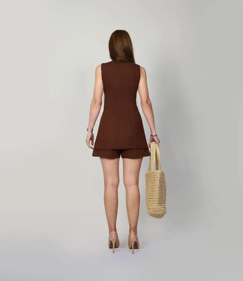 REGINA BROWN SHORT - mudafashions