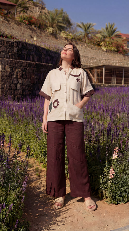 Barakah Beige Linen Shirt