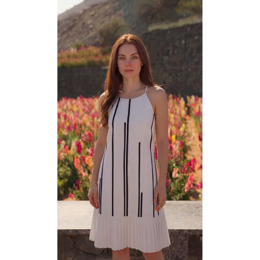 Pulse Dress White Sleeveless Linen Dress