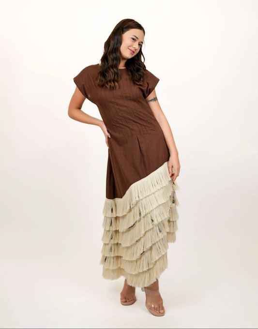 Clove brown Maxi dress